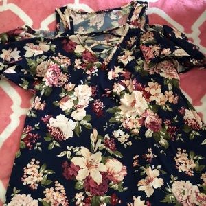 Floral off the shoulder blouse